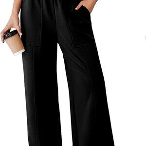 Women's Wide Leg Sweatpants Elastic High Waisted Long Pants Casual Loose Yoga Pa